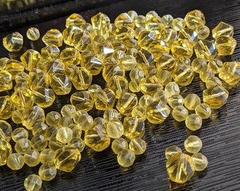 Mix Lot Glass Beads For Bracelet Jewelry Making - Assorted style beads with different shapes and Sizes - Lime Glass Beads - Around 220 pcs