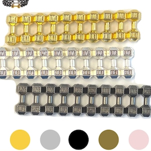 Dumbbell Bead Charm, Miniature Weightlift Fitness Equipment Spacer Barbell Bead, Dollhouse Supplies, Gift for Beader, 6 Selections 30 pcs