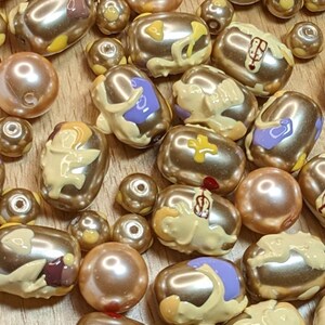 Mix Lot Glass Beads For Bracelet Jewelry Making - Angel - Heart - Cross -  Gold Beads Dot Beads Bulk - Beader find - 140pcs
