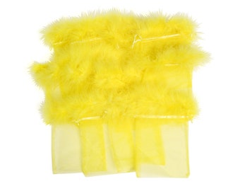 yellow fur bag