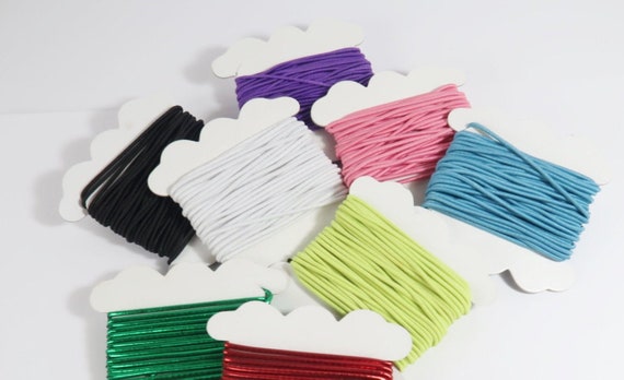 Elastic Cord For Masks Ship From US – Round Stretch Cord For Jewelry Making Mask Supplies Earloop – 1.5mm x 5 yards 4 pcs
