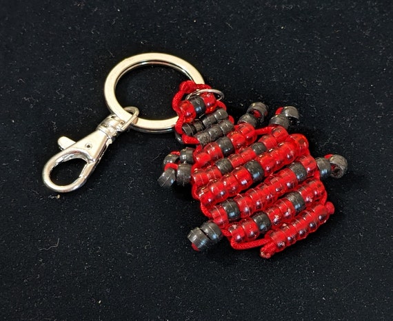Pony Beads Keychain, Ladybug Beetle Beaded Lanyard Ornaments, Backpack Purse Accessories, Birthday Back To School Gift For Kids, Moms, 10 Pc