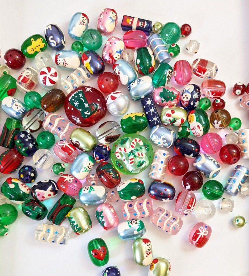 Christmas Beads for Jewelry Making Christmas Jewelry Etsy