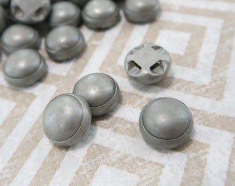 Grey Square Sewing Button 8mm 50pcs
