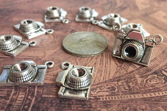 Camera Charm Pendant   - Alloy Charm Pendant   - Antique Classic Camera Charms for Jewelry Making - 50pcs Bulk