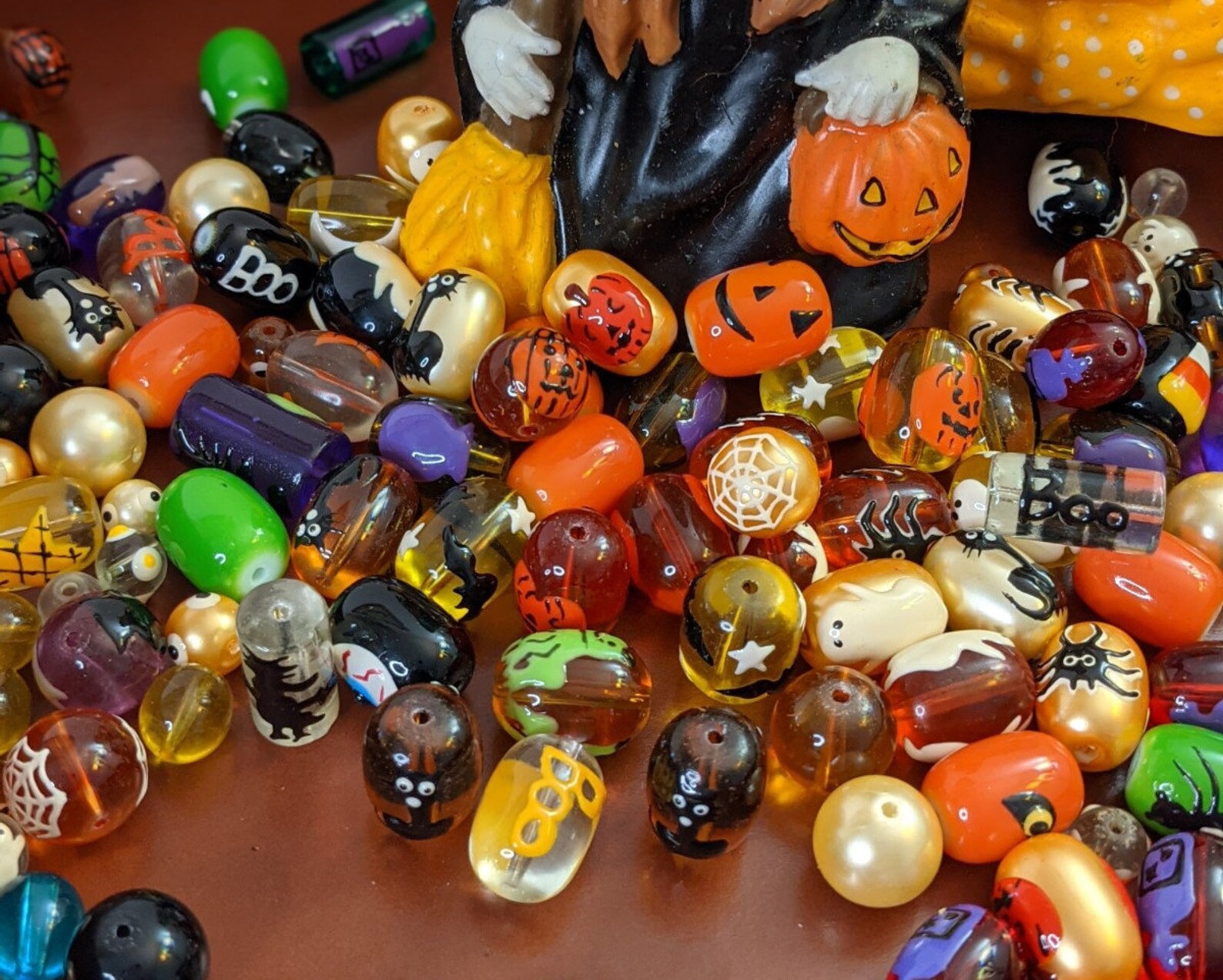 Halloween Beads Bulk Halloween DIY Spooky Beads Glass For Etsy