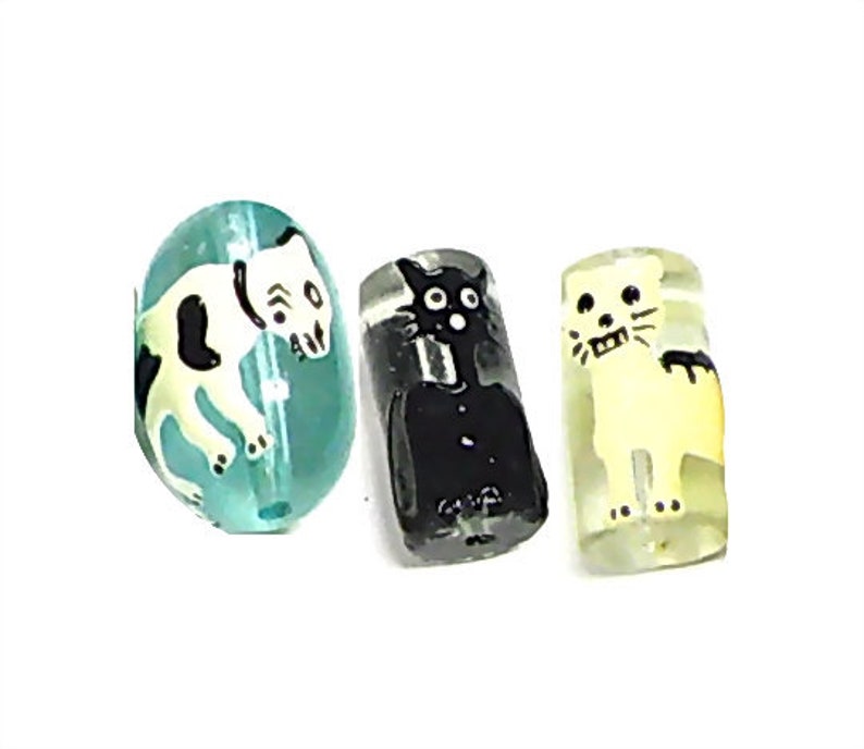 Cat Beads for Bracelets Jewelry Making Kitty Cat for Jewelry Etsy