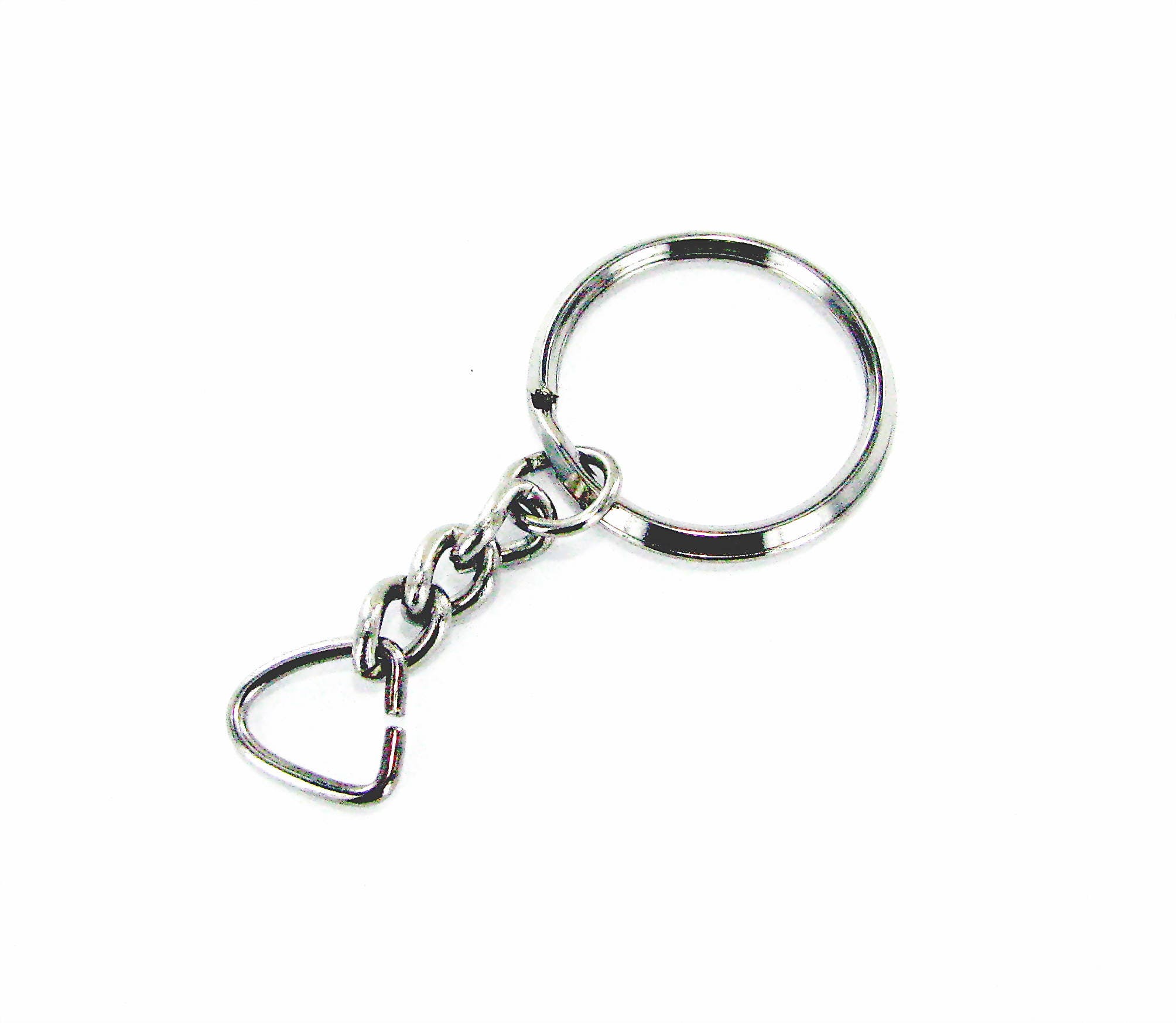 DIY Keychain Keyrings, Silver Keychain for Crafts Making Supplies, Split  Ring 30mm Keychain Bulk, Gift for Maker, Pack of 50 Pcs 