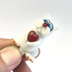 Cat Murano Glass Pendant For Necklace Making, Lampwork Beads Animals, DIY Craft Supplies, Pet Memorial Remembrance, 2 Selections 1 pc