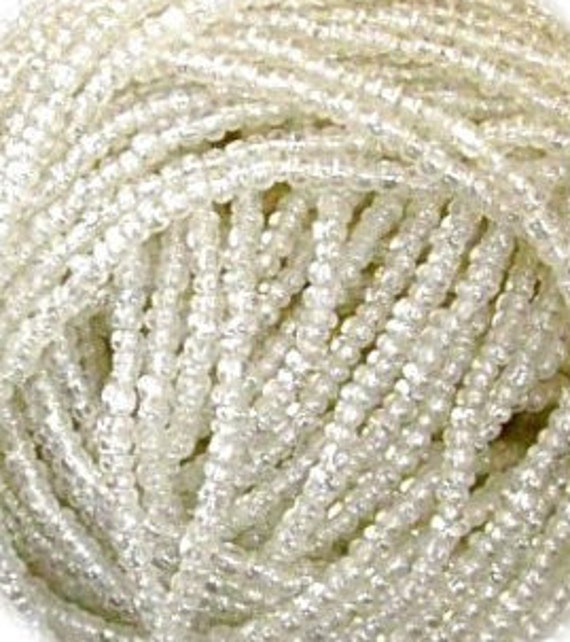 Seed Beads Bulk for Bracelet Making, White Clear Glass Beads, Concert Craft DIY Jewelry Supplies Gift, 11/O Transparent 4 oz, 110 Grams Bag