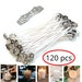 Candle Wick For Candle Making - Low Smoke And Natural 6' Pre-Waxed & 100% Natural Cotton Core - Centering Device Included - Candle DIY 