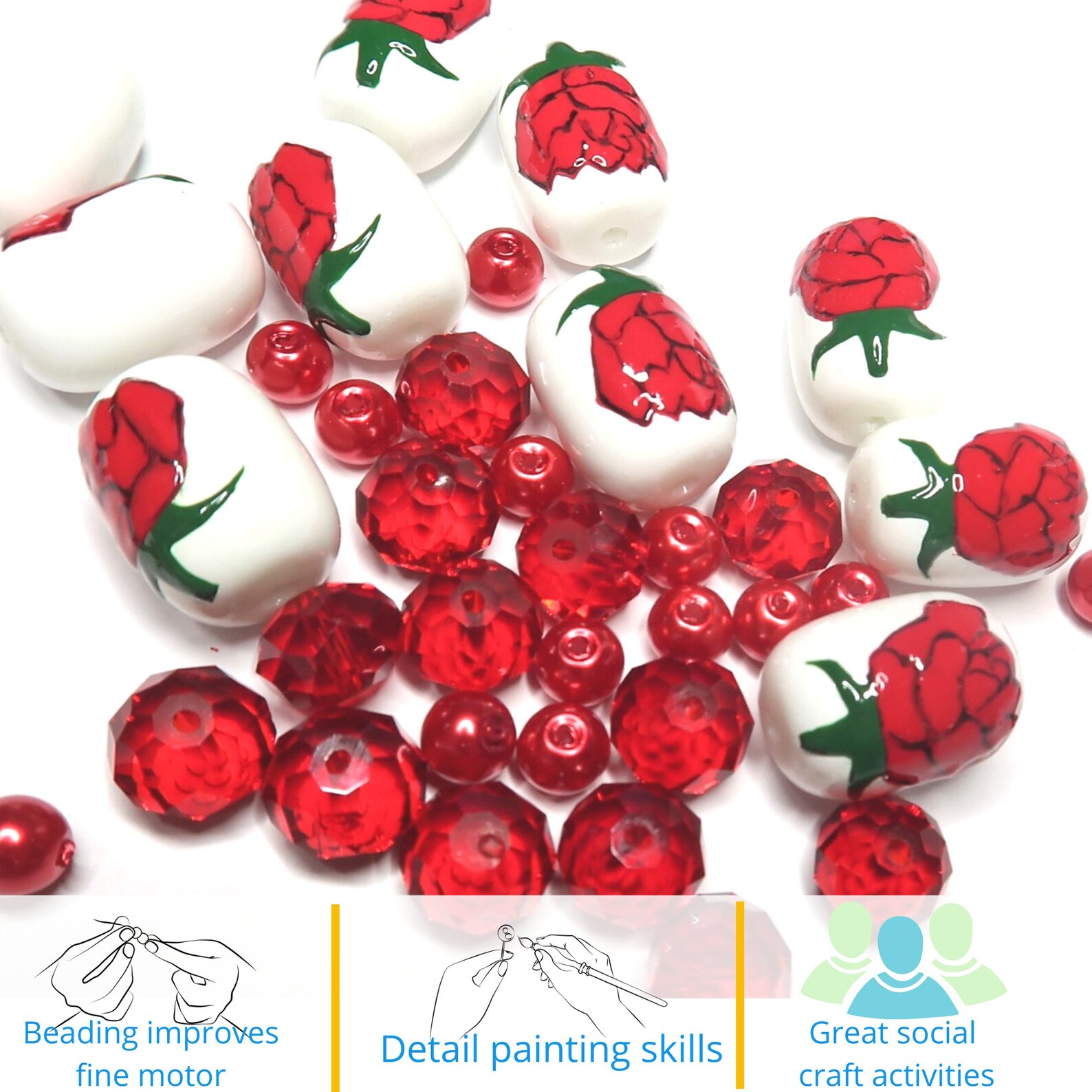 Glass Beads Bulk for Bracelet Making New York State Flower Etsy