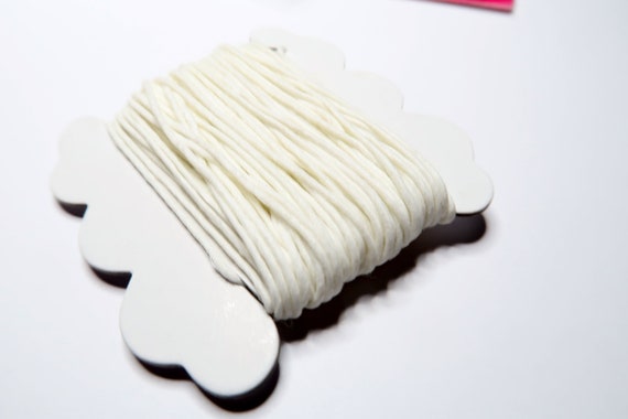 Waxed Linen Cord - Waxed Linen Beading Thread - Preschool DIY Craft Jewelry Making Supplies -  White Cord 1mm 10yards x 4 Packs