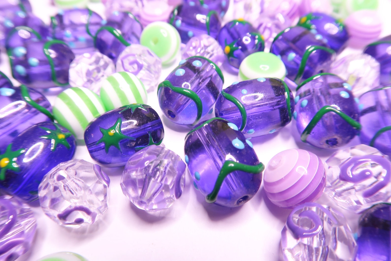 Mix Lot Glass Resin Plastic Beads For Bracelet Jewelry Making Etsy