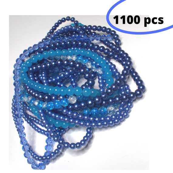 Glass Beads for Bracelet Jewelry Making, Glass Beads Bulk, Craft DIY Beading  Assorted Round 8mm Spacer Bead Finding, Gift for Beader 200 Pcs 