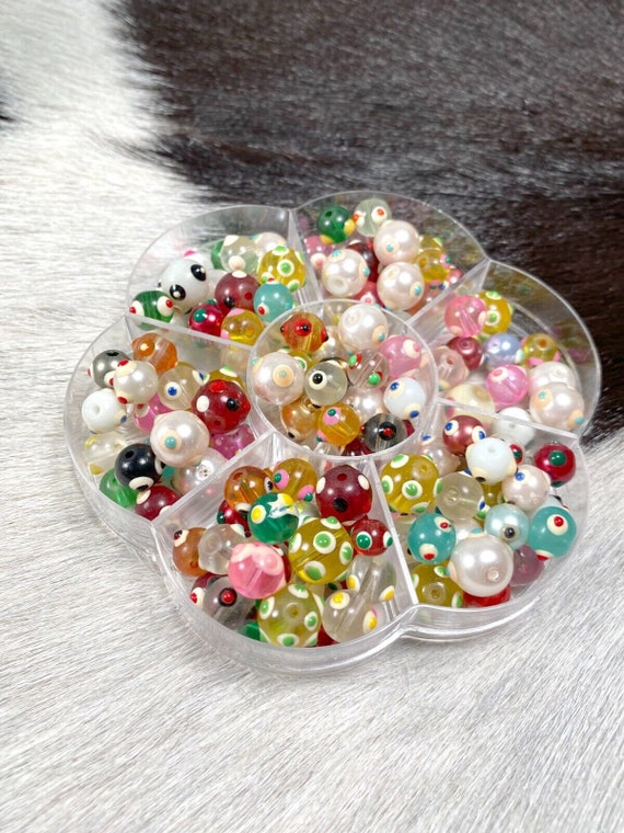 Glass Beads for Bracelet Jewelry Making, Glass Beads Bulk, Craft