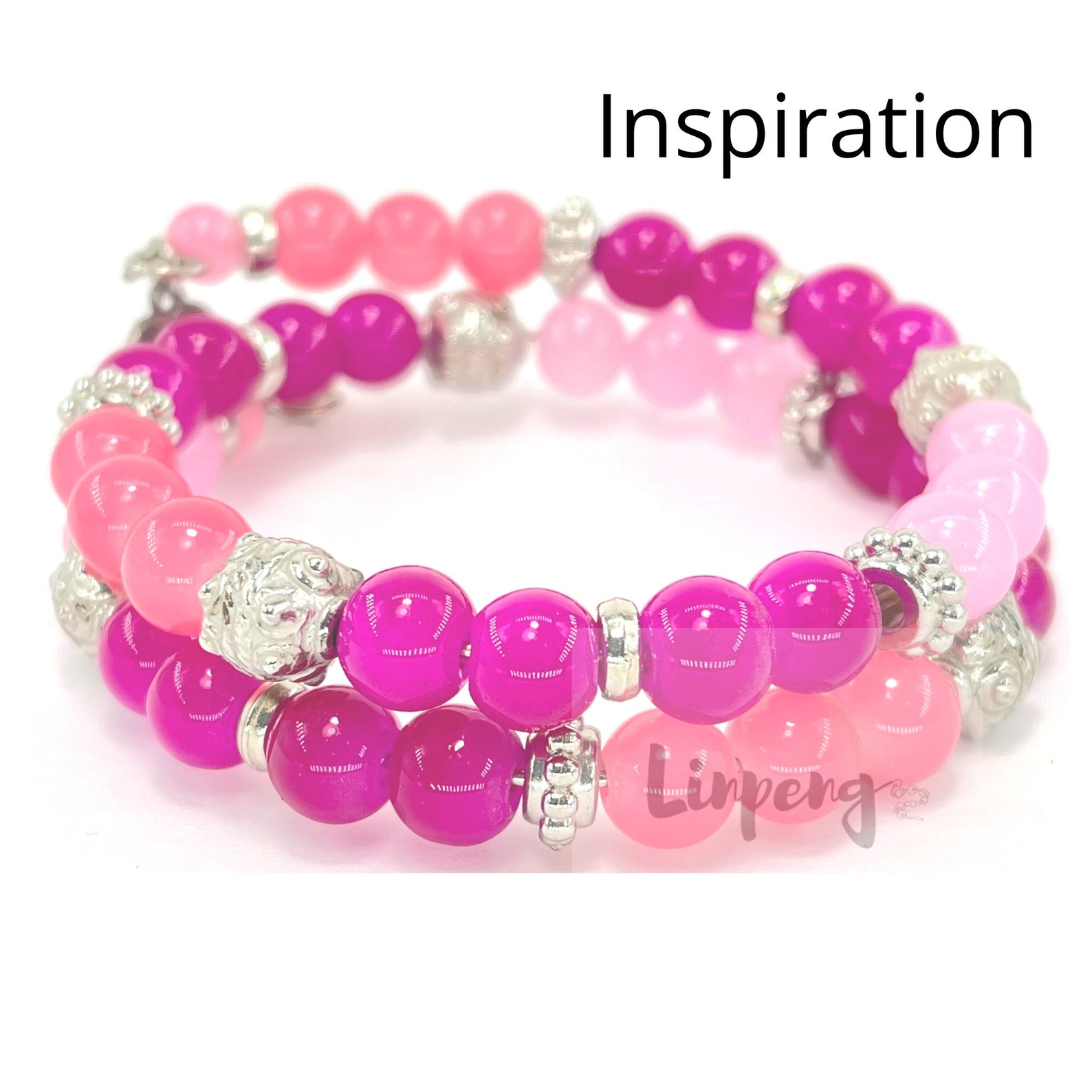 Glass Beads Bulk Pink Round Beads for Jewelry Bracelet Etsy