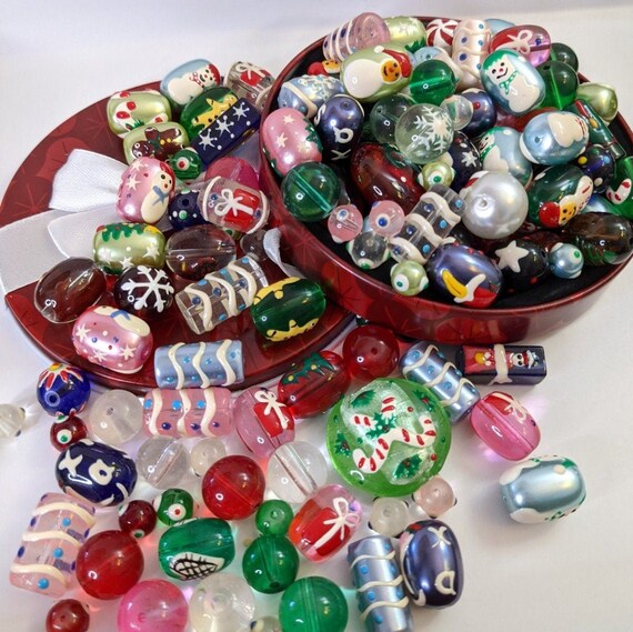 Christmas Beads for Jewelry Making Christmas Jewelry Etsy