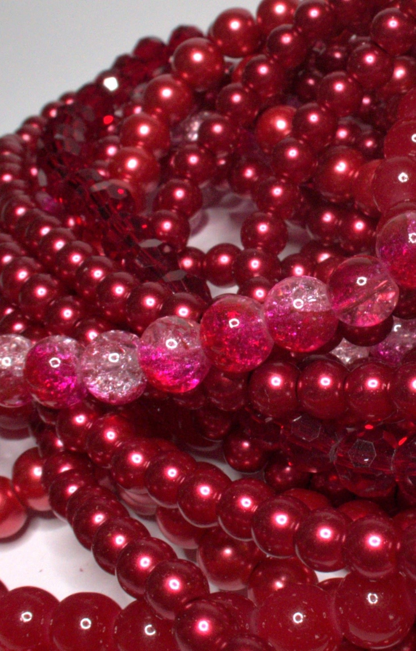 Glass Beads Bulk Red Round Beads for Jewelry Bracelet Making Etsy