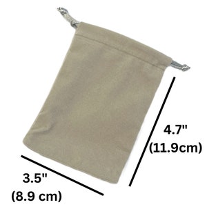 Velvet Jewelry Drawstring Pouch, Gray Cloth Gift Bags Packaging, Wedding Party Favor Supplies For Candies, Jewelry, 3.5X4.7 Inches, 20 pcs image 5