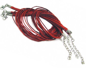 Cord Necklace Bulk, Necklace Cords For Jewelry Making, Cords For Pendant, Gift For Beader Jewelry Maker 18 Inch, 2 Colors, Pack Of 6 pcs