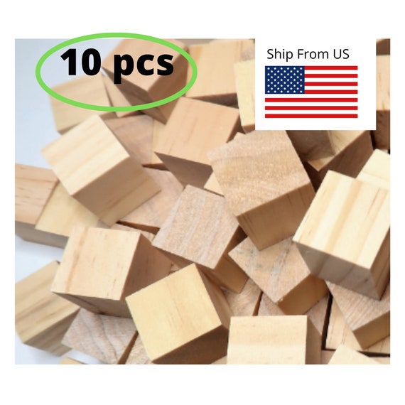 Wooden Blocks - Unfinished Wooden Blocks For DIY Projects -  Educational Toys Wooden - Montessori Sensory Supplies - 1 inch or 4 inch