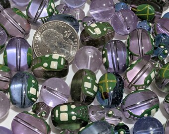 Mixed Small Glass Beads, 1.5 Oz Jewelry Making Beads, Craft Beads