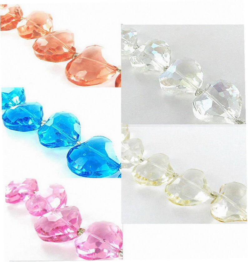 Heart Beads For Jewelry Making DIY Supplies Glass Bead Etsy