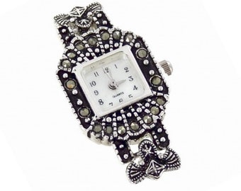 Watch Faces Head for Beading Bracelet Making, DIY Jewelry Supplies, Victorian Antique Timepiece, Gift for Maker, Silver or Gold, 1 Pc