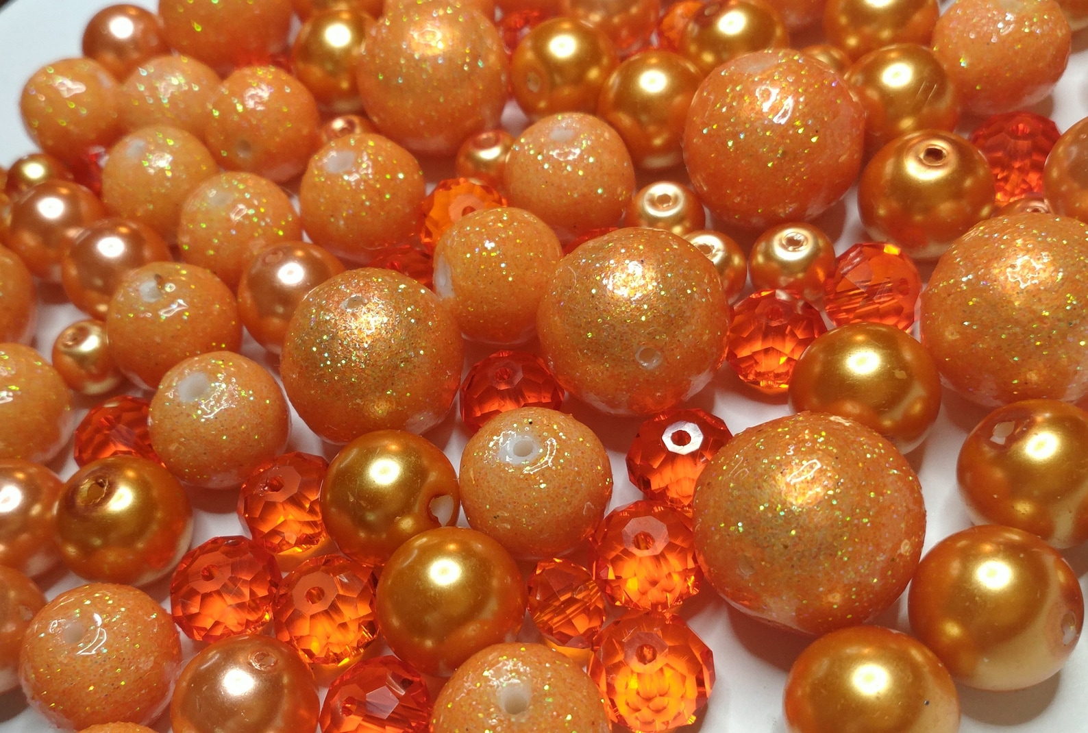 Glass Beads Bulk Orange Colors Mix Beads for Jewelry Etsy