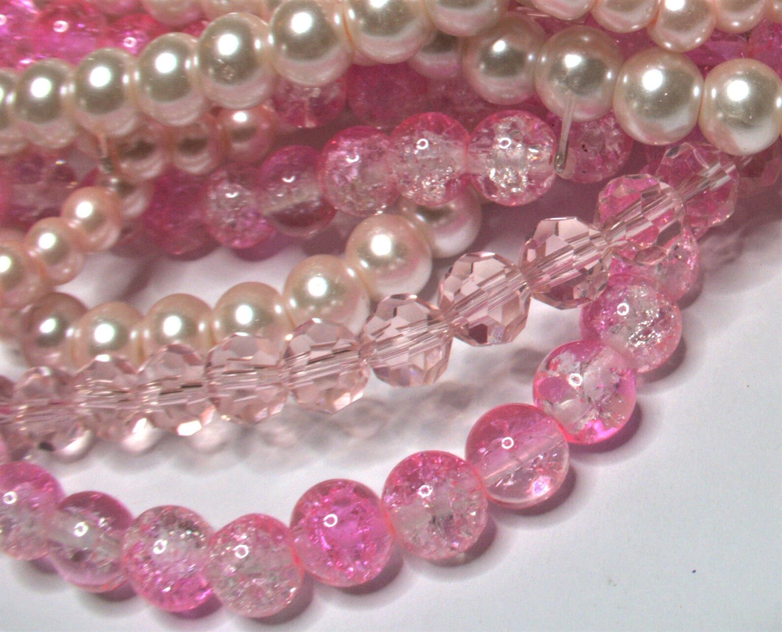 Glass Beads Bulk Pink Round Beads for Jewelry Bracelet Etsy