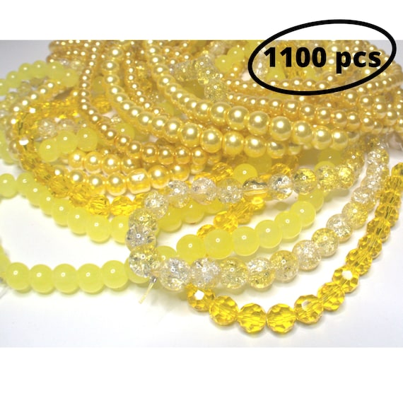 Glass Beads for Bracelet Jewelry Making, Glass Beads Bulk, Craft