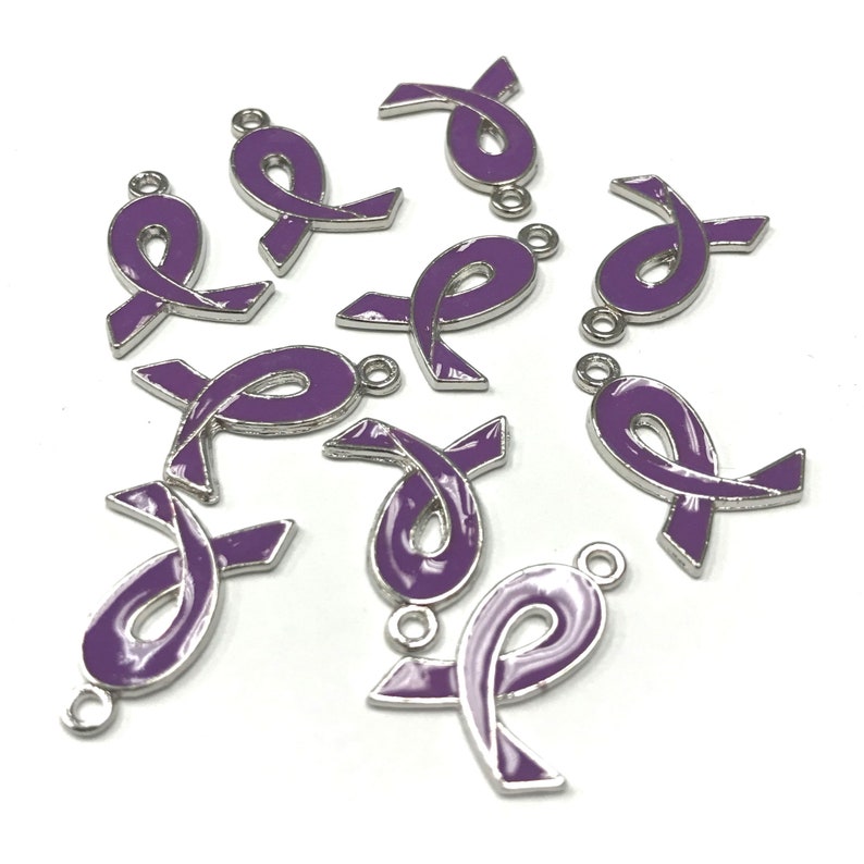 Cancer Awareness Charms for Jewelry Making Ribbon Charms Etsy