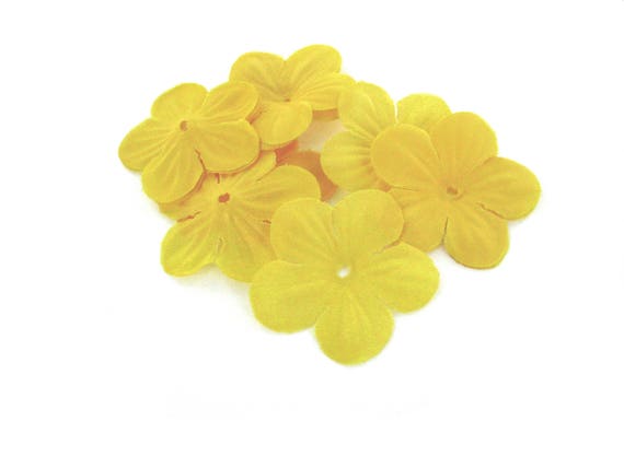 Sunflower Scrapbooking Embellishments | DIY Supplies | Embellished Fabric 45mm Five Petals Yellow Fabric Flower -150 Pcs
