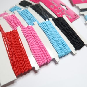 Elastic cord for masks – Round Stretch Cord For Jewelry Making Mask Supplies Earloop – 1mm  3yds and 1 yd- Total 4 pcs