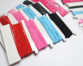 Elastic cord for masks – Round Stretch Cord For Jewelry Making Mask Supplies Earloop – 1mm  3yds and 1 yd- Total 4 pcs