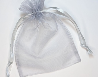 Drawstring Sheer Ribbon Organza Bag Gift Pouch - Organza Pouch - Organza Bags For Wedding- Party Favor 5x7 inches, 25 pcs pack - 8 Colors