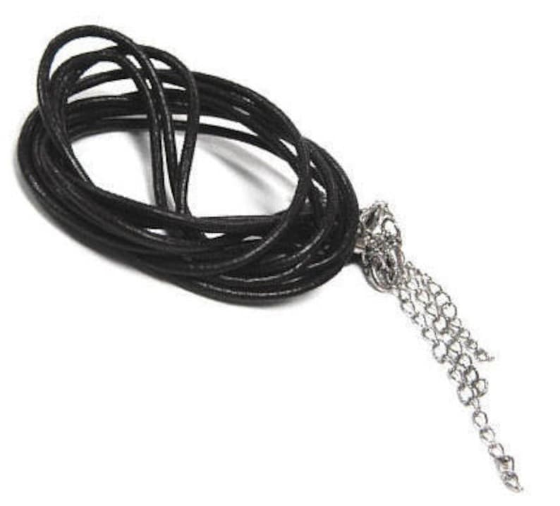 Necklace Cords For Pendant Necklace Jewelry Making Black Etsy