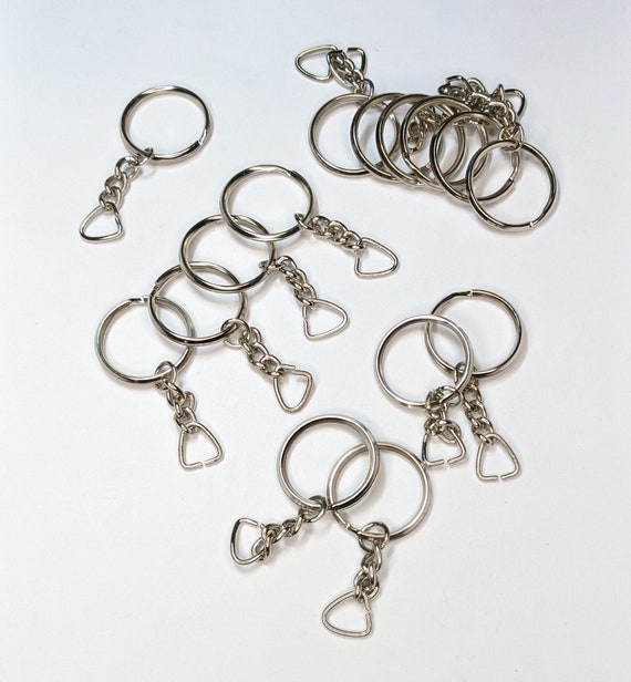 DIY Keychain Keyrings, Silver Keychain for Crafts Making Supplies, Split  Ring 30mm Keychain Bulk, Gift for Maker, Pack of 50 Pcs 