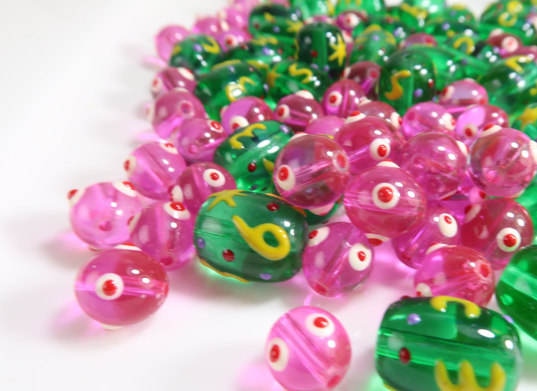 Mix Lot Glass Beads For Bracelet Jewelry Making - Glass Beads Bulk - DIY  Dainty Beading Purple Round Green Oval Bead Finding 120pcs