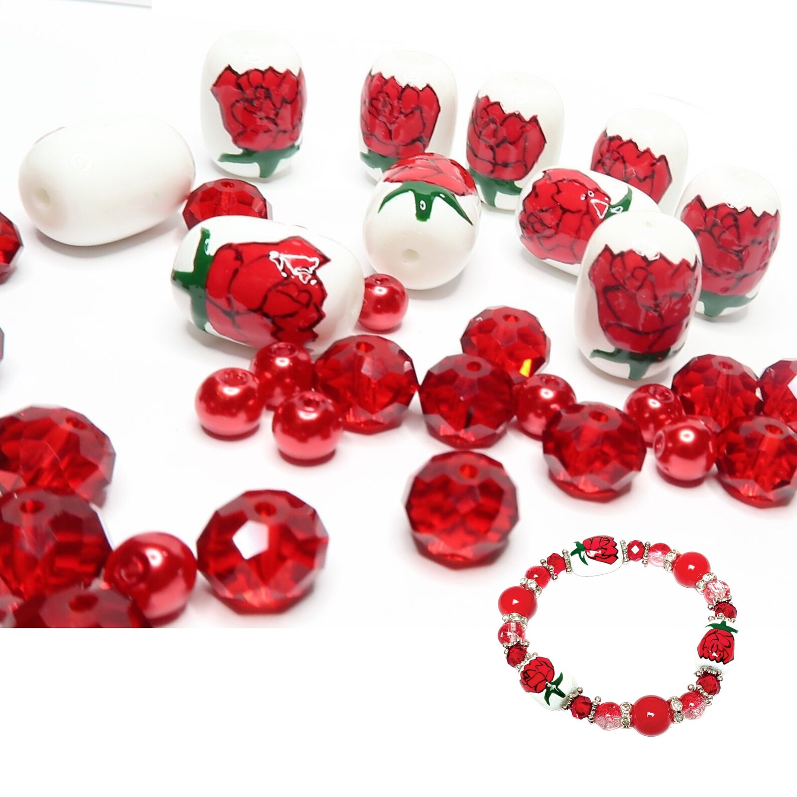 Glass Beads Bulk for Bracelet Making New York State Flower Etsy