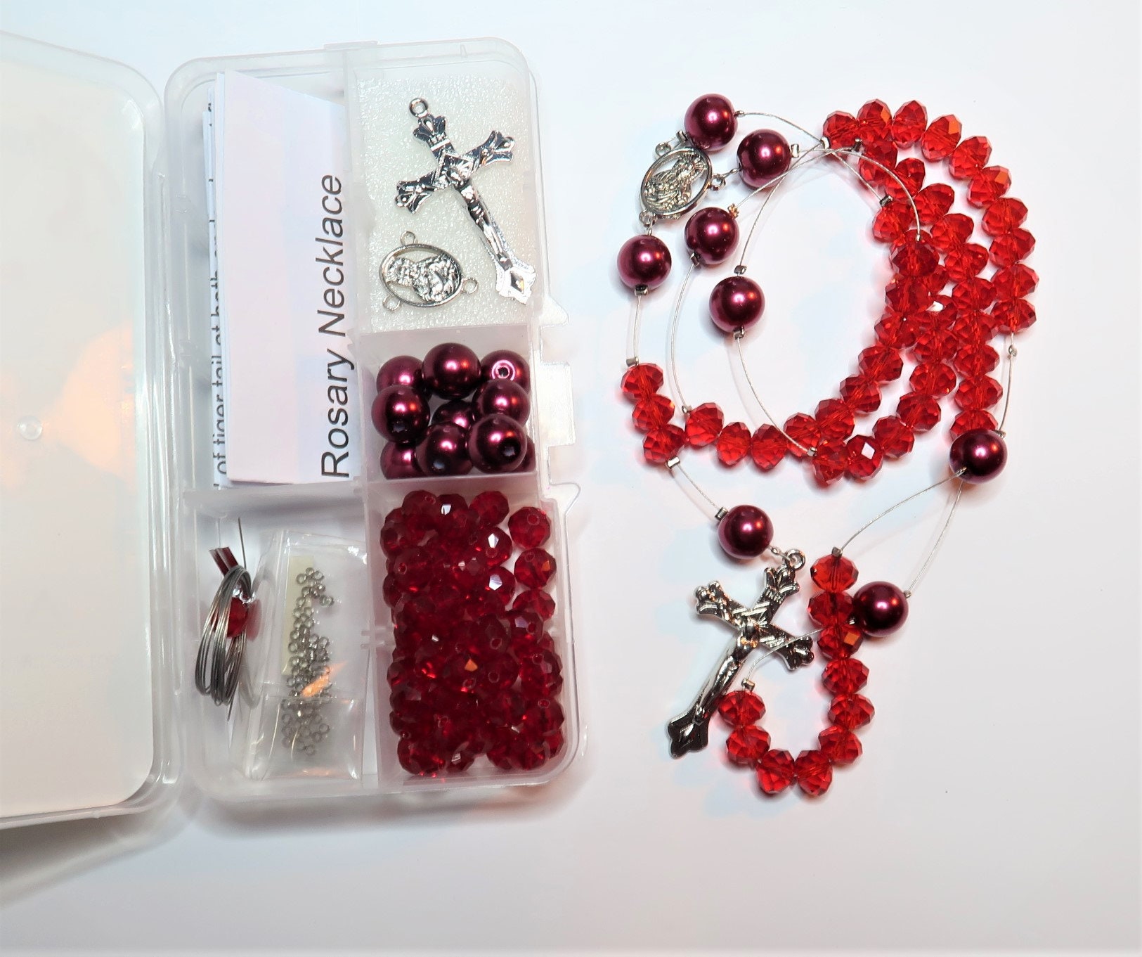 Rosary Prayer Necklace DIY Kit Rosaries Making Supplies Kit Etsy