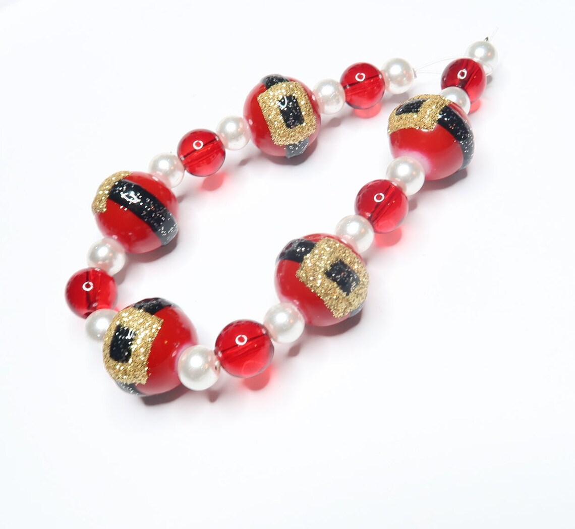 Christmas Beads For Jewelry Making Holiday Themed Glass Etsy