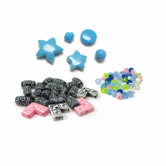 Plasstic Beads Bulk / Beads for Jewelry Making / Assorted Beads 5