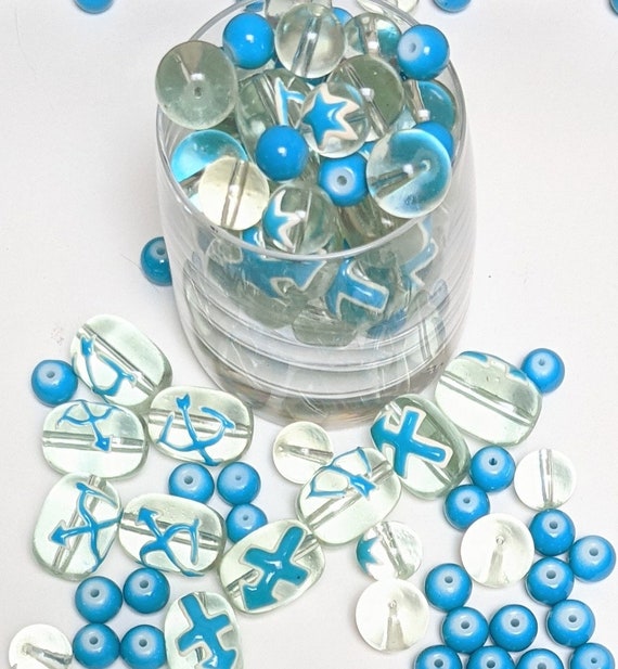 Glass Beads for Bracelet Jewelry Making, Glass Beads Bulk, Craft