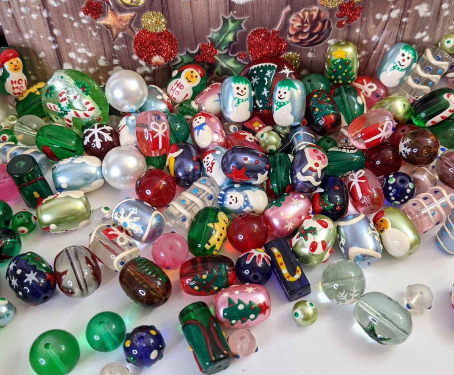 Christmas Beads for Jewelry Making Christmas Jewelry Etsy