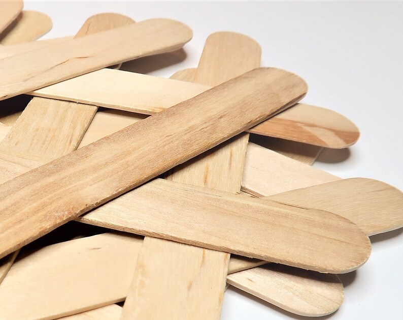 Natural Wood Popsicle Craft Sticks Wood Sticks Bulk For Etsy