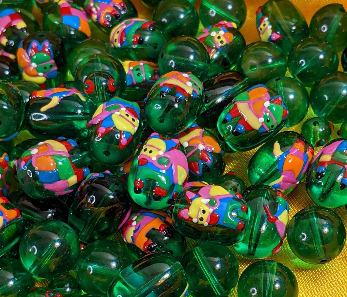 Mix Lot Glass Beads Bulk for Bracelet Jewelry Making, Piñatas Cinco De Mayo  Fiesta Beads, DIY Mexican Glass Beads Gift for Beader 140 Pcs 