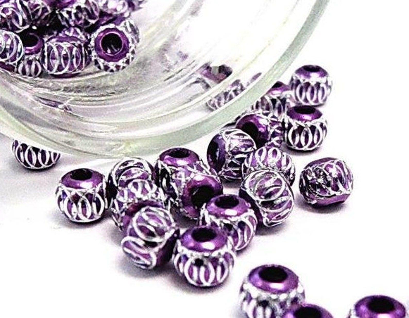 Aluminum Beads Bulk for Jewelry Making Silver Metal Beads Etsy