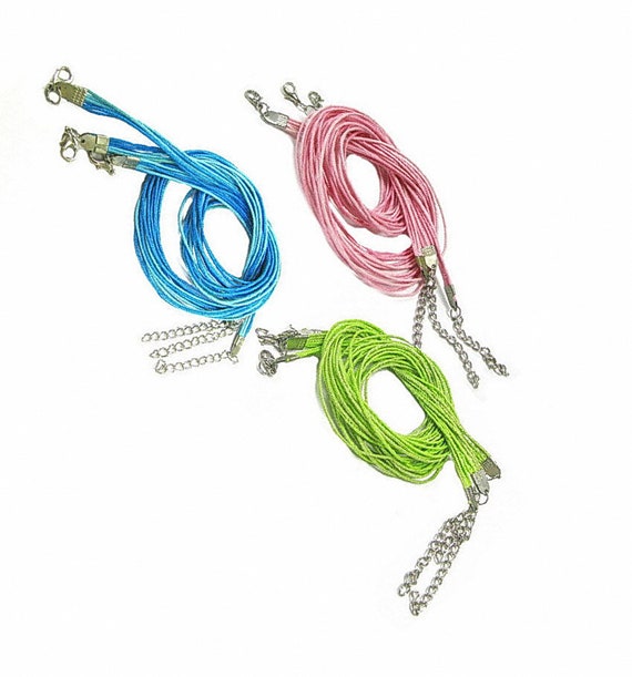 100Pcs Necklace Cord with Clasps,Necklace Cords for Pendants